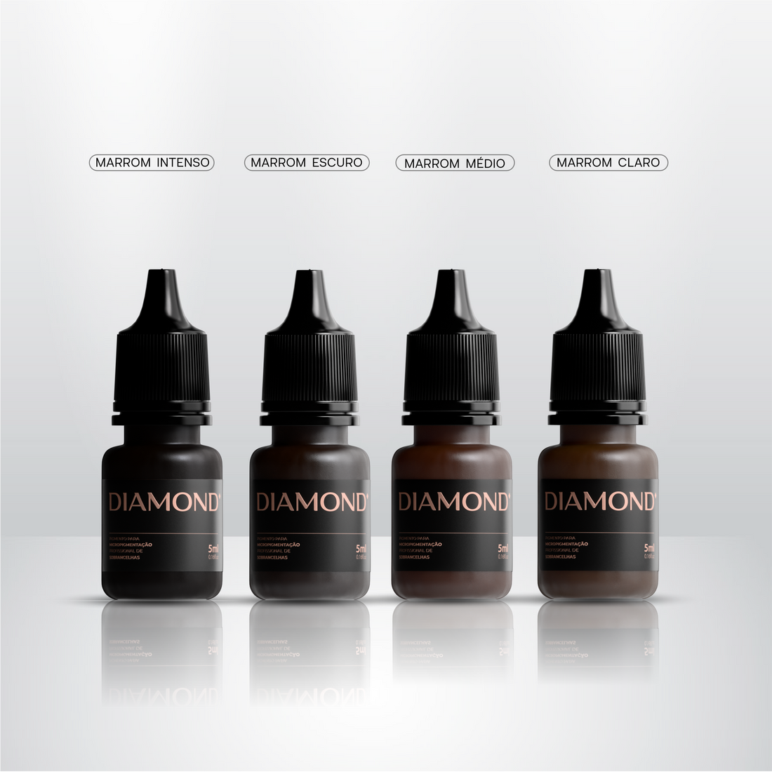 Kit 4 Pigmentos Minerais Diamond - Marrom