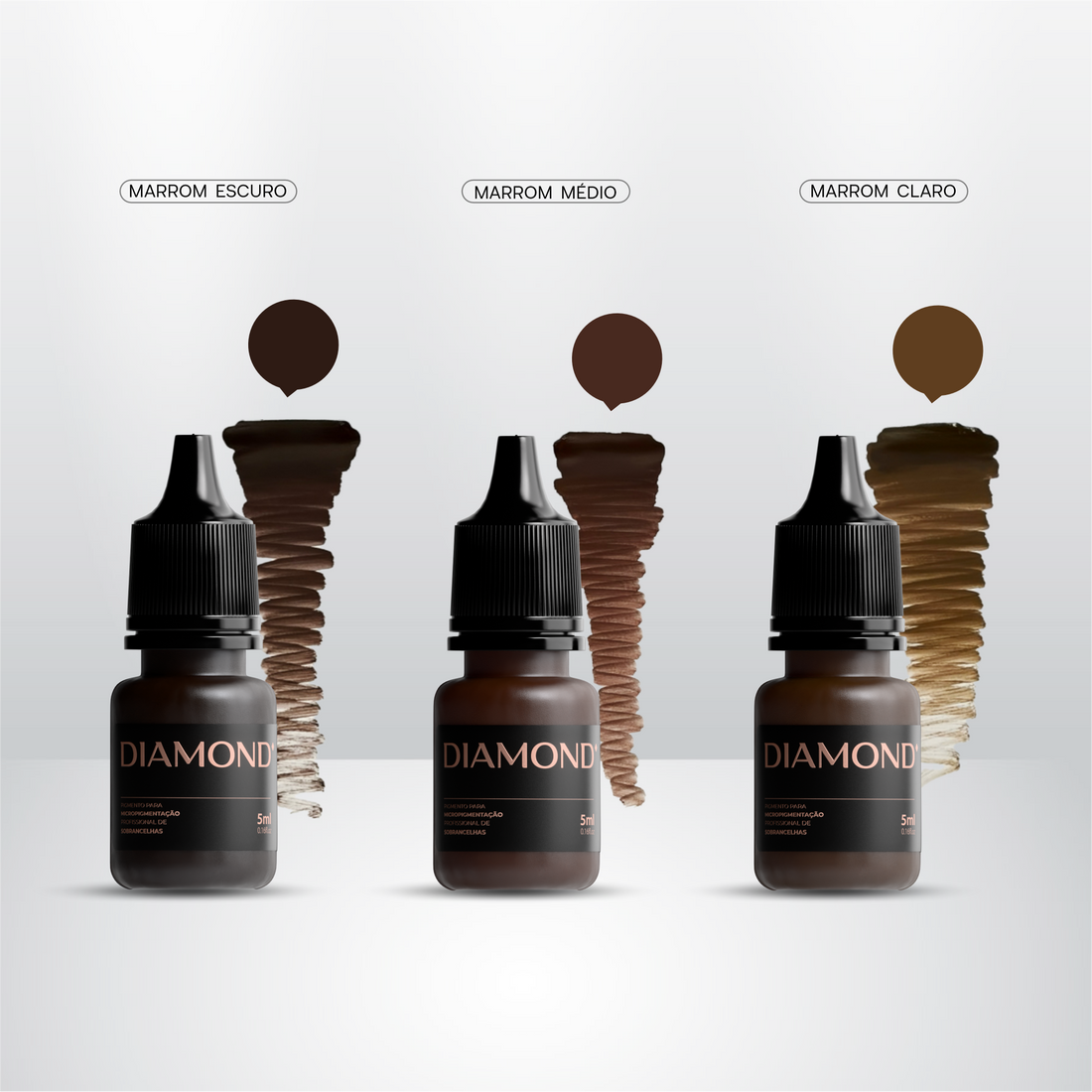 Kit 3 Pigmentos Minerais Diamond - Marrom